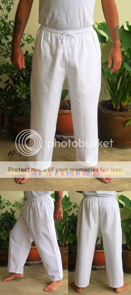 White Asian Pants,white pants,drawstring pants,yoga pants,exercise,loomed cotton,white