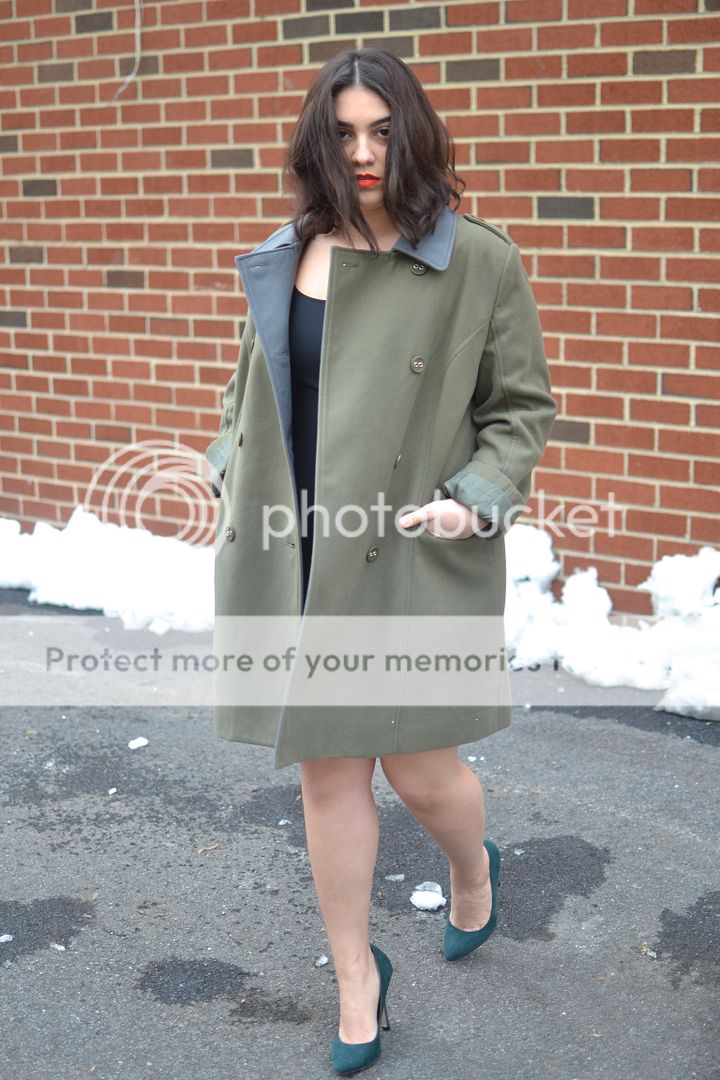 Forest Green Coat Nadia Aboulhosn